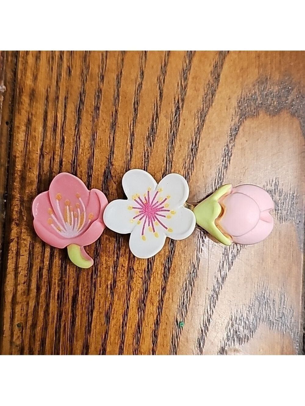 One sakura peach blossom hair clip